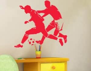 Wandtattoo Kinderzimmer No.UL291 Fußballzweikampf2