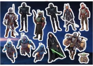 Wandtattoo Mandalorian Iconic Figures