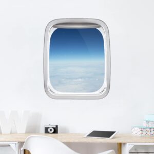 3D Wandtattoo Fenster Flugzeug Wolkendecke