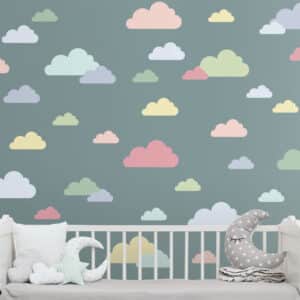 Wandtattoo 40-teilig 40 Wolken Pastell Set