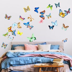 Wandtattoo Kinderzimmer Aquarell Schmetterlinge Set