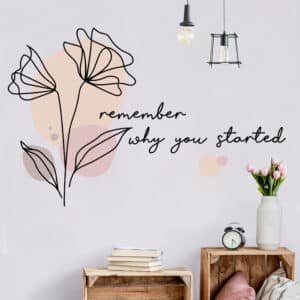 Wandtattoo 5-teilig Blume - Remember why you started