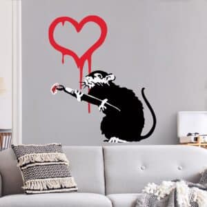Wandtattoo Love Rat - Brandalised ft. Graffiti by Banksy