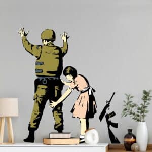 Wandtattoo Soldat und Mädchen - Brandalised ft. Graffiti by Banksy