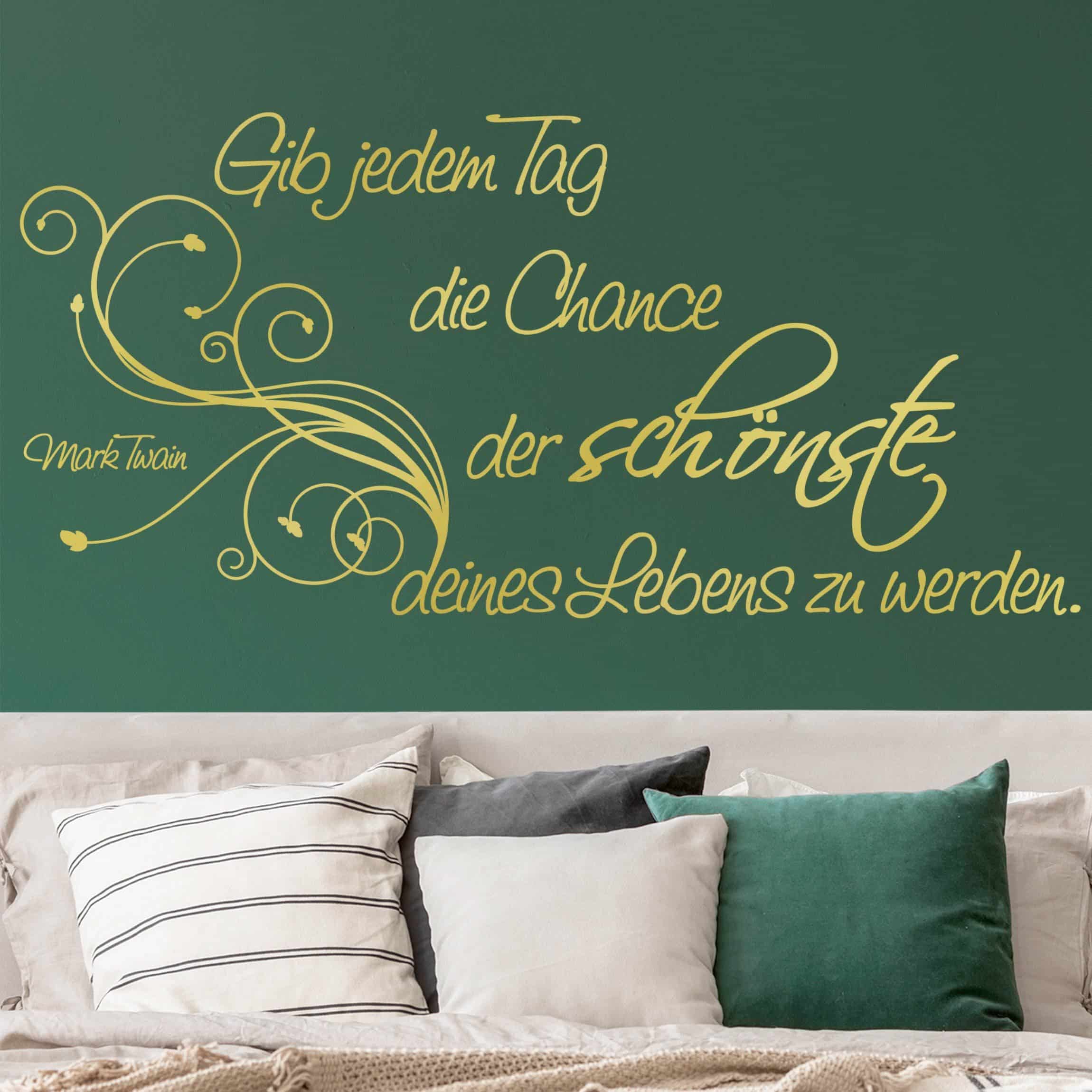 Wandtattoo Spruch Der schönste Tag