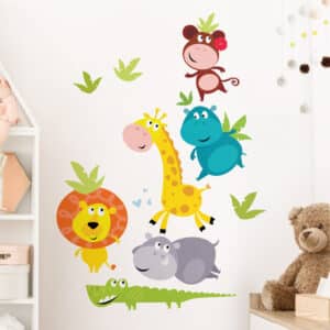 Wandtattoo Kinderzimmer Dschungeltiere Babys