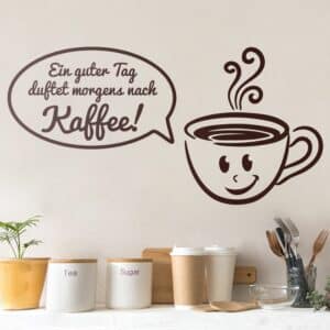 Wandtattoo Küchenspruch Es duftet nach Kaffee