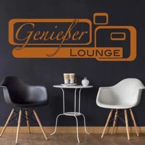 Wandtattoo Küchenspruch Genießer-Lounge
