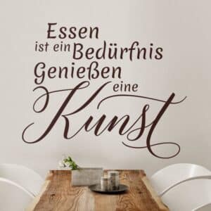 Wandtattoo Küchenspruch Genuß ist Kunst