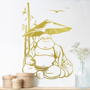 Wandtattoo Badezimmer Glücklicher Buddha