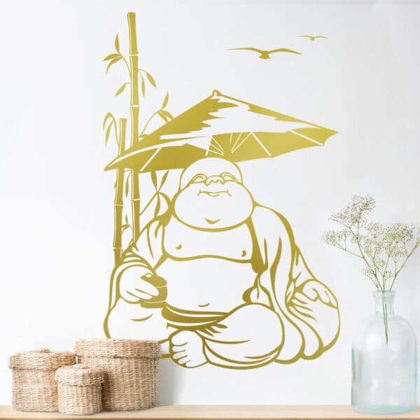 Wandtattoo Badezimmer Glücklicher Buddha