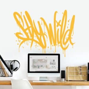 Wandtattoo einfarbig Graffiti Art Stay Wild