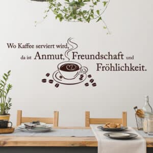 Wandtattoo Küchenspruch Kaffee & Freundschaft