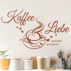 Wandtattoo Küchenspruch Kaffee & Liebe