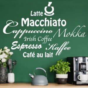 Wandtattoo Küchenspruch Latte