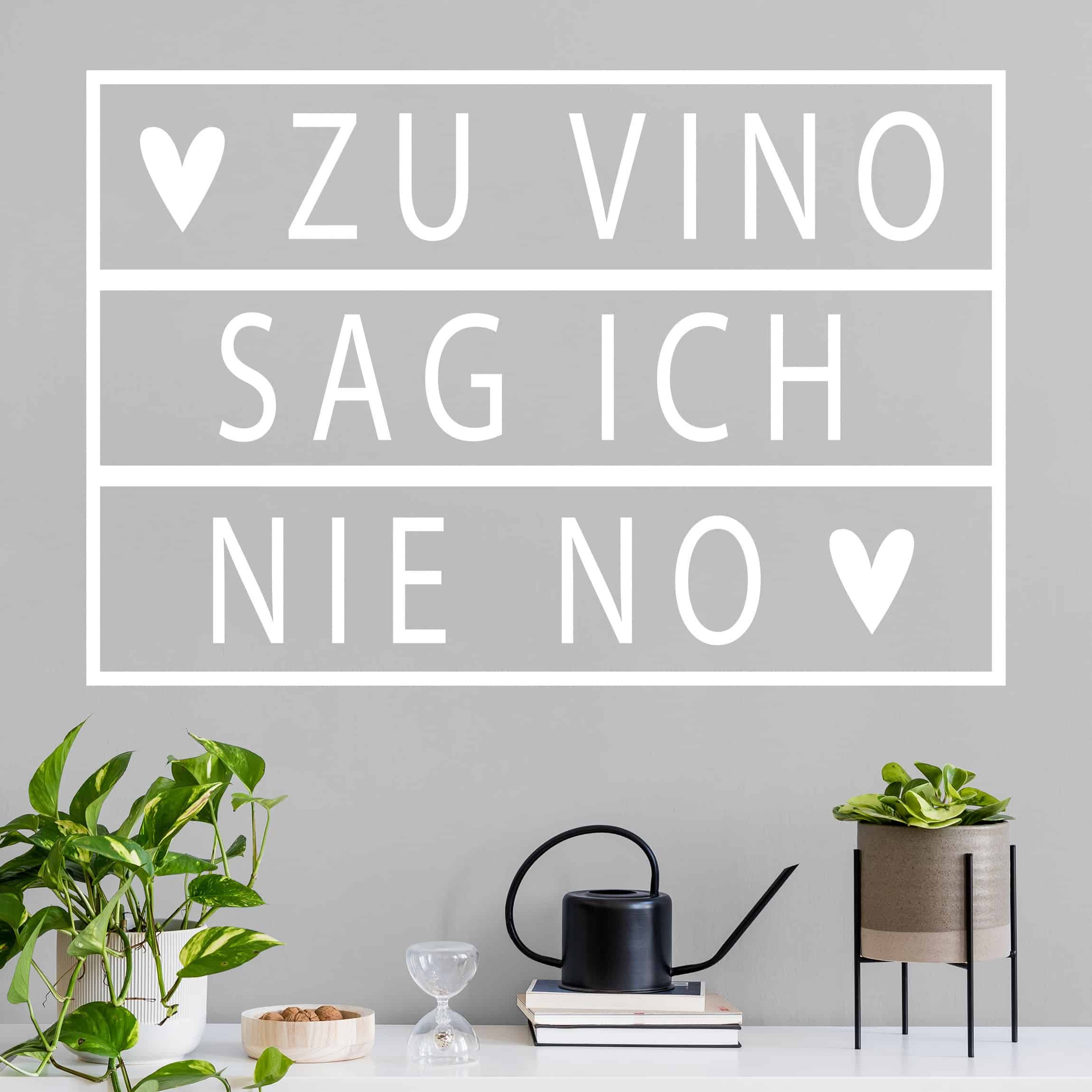 Wandtattoo Leuchtbox - Zu Vino sag ich nie no