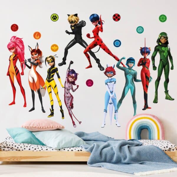 Wandtattoo 19-teilig Miraculous Mega Set
