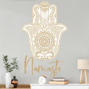 Wandtattoo 2-teilig Namaste - Hamsa Hand Gold