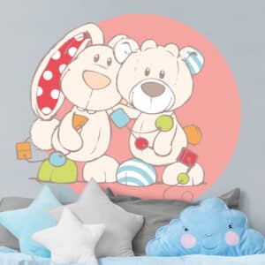 Wandtattoo NICI - My First NICI - Bärchen und Häschen beste Freunde