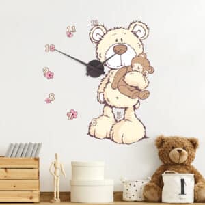 Wandtattoo Kinderzimmer NICI - Classic Bears Uhr