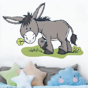 Wandtattoo Kinderzimmer NICI - Donkey mit Klee