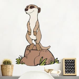 Wandtattoo Kinderzimmer NICI - Meerkat auf Felsen