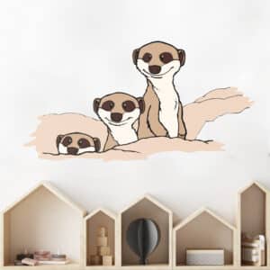 Wandtattoo Kinderzimmer NICI - Meerkat Family