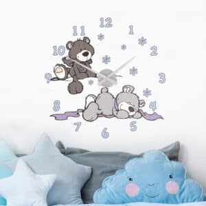 Wandtattoo Kinderzimmer NICI - Winter Bears Uhr