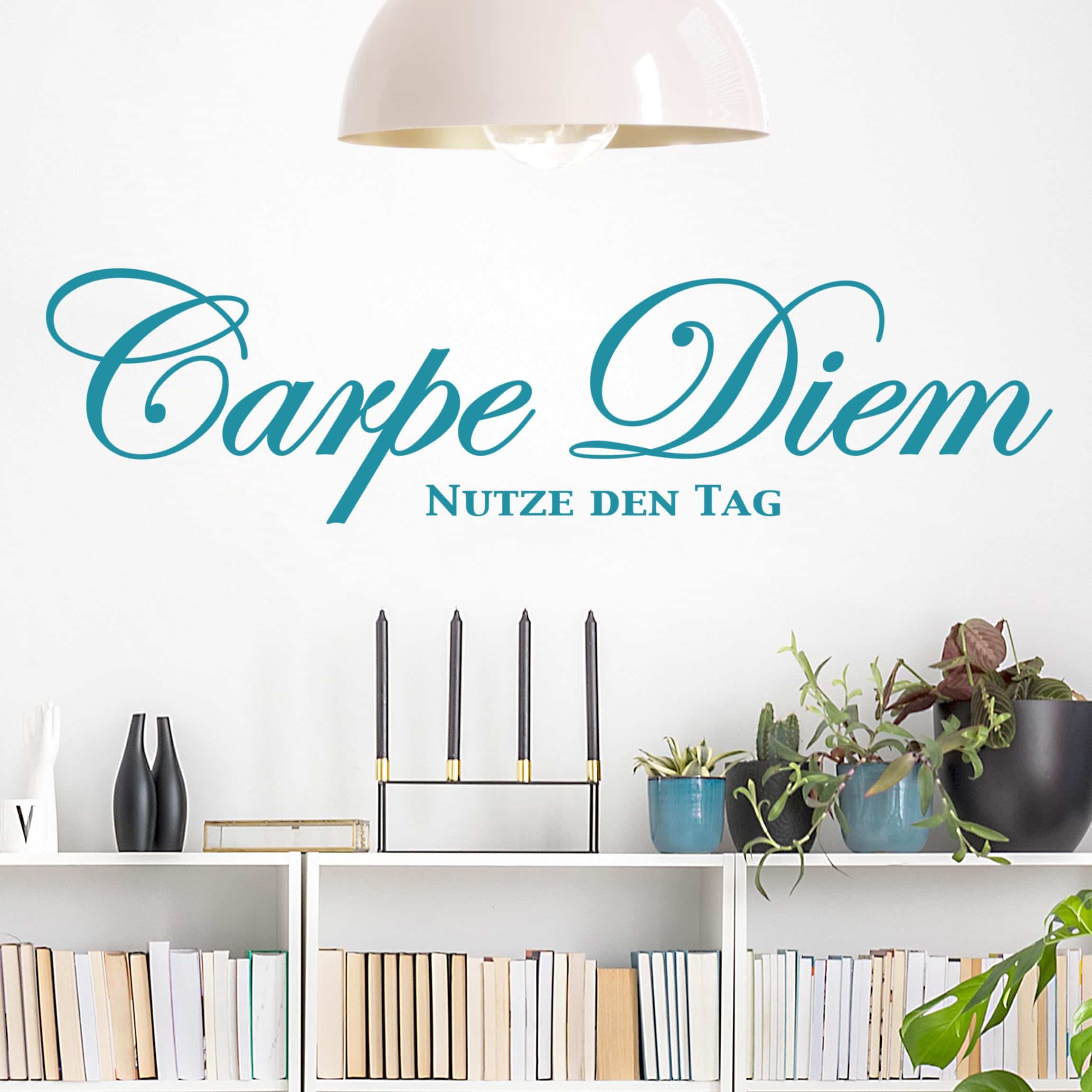 Wandtattoo Spruch Nutze den Tag
