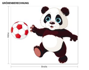 Wandtattoo Kinderzimmer Fußball Panda