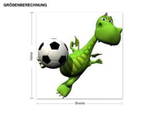 Wandtattoo Kinderzimmer Fussballdino 2