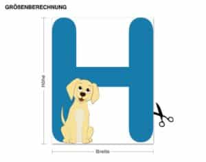 Wandtattoo Kinderzimmer Kinder ABC - Hund