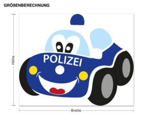 Wandtattoo Kinderzimmer Polizeiauto