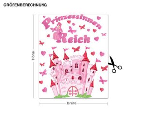 Wandtattoo Kinderzimmer Prinzessinnen Set 2