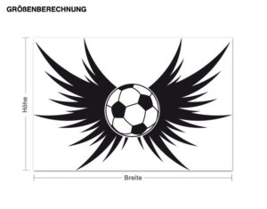 Wandtattoo Beflügelndes Fußballspiel