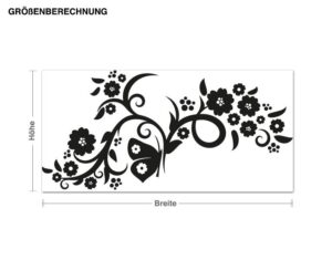 Wandtattoo Blumen Blütenschwung