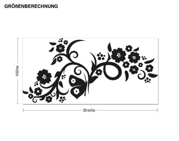 Wandtattoo Blumen Blütenschwung
