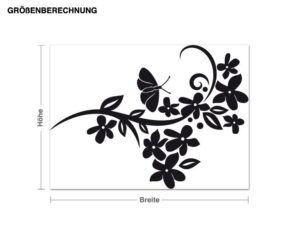 Wandtattoo Blumen Blumenschwung