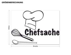 Wandtattoo Küchenspruch Chefsache