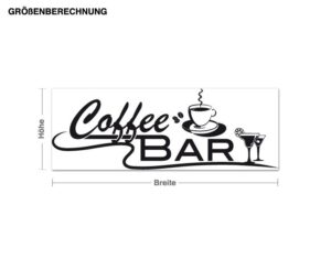 Wandtattoo Küchenspruch Coffee-Bar