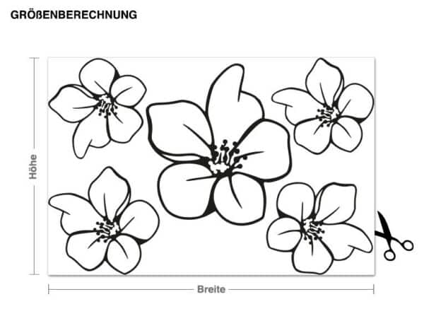 Wandtattoo Blumen Ergänzungsset Blüten