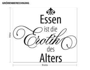 Wandtattoo Küchenspruch Erotik des Alters