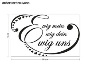 Wandtattoo Spruch Ewig uns