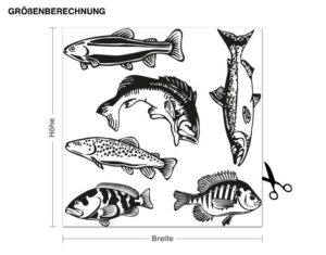 Wandtattoo Badezimmer Fisch-Set