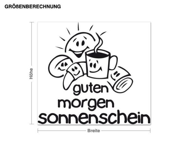 Wandtattoo Küchenspruch Guten Morgen Sonnenschein