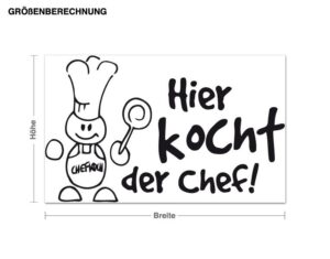 Wandtattoo Küchenspruch Hier kocht...