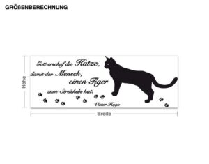 Wandtattoo Spruch Katzen Weisheit