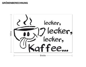 Wandtattoo Küchenspruch lecker Kaffee