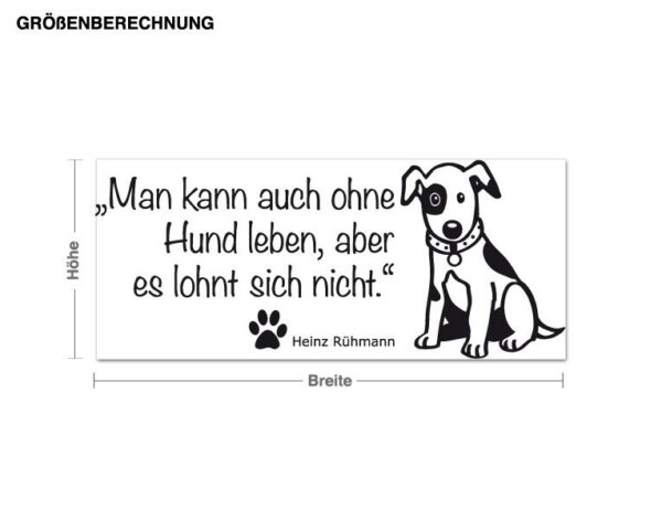 Wandtattoo Spruch Ohne Hund leben