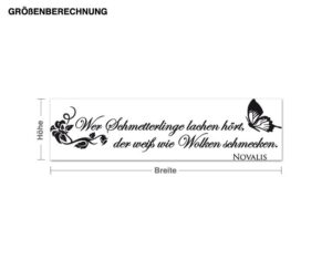 Wandtattoo Spruch Schmetterlinge lachen